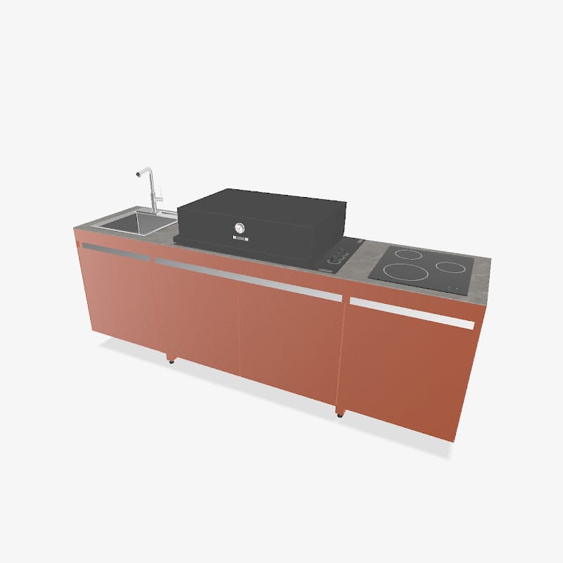 Fogher Agher Sienna Outdoor Kitchen With Recessed Barbecue