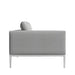 Side View of the Francis Outdoor Left Arm 2 Seater In Encino Color With White Base