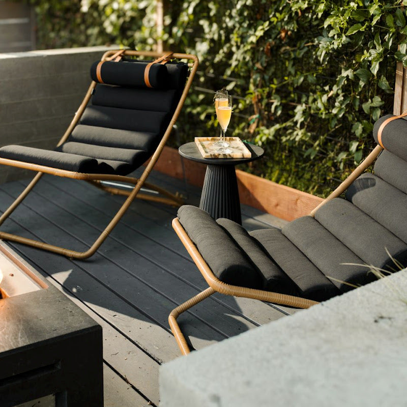Two Jericho Sling Chairs In Arcadia Color On The Patio