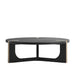 Side Facing View of The Julius Coffee Table in Black Oak Veneer Finish