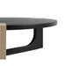 Close Up View of The Julius Coffee Table in Black Oak Veneer Finish