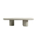 Front Facing View of The Kara Coffee Table With Alabaster Concrete Surface