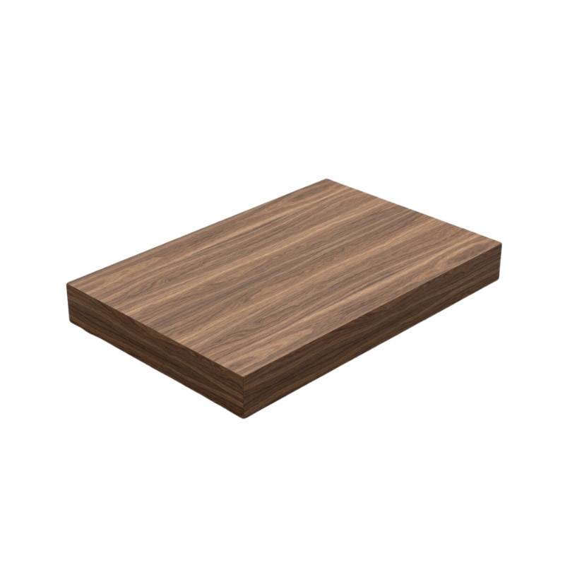 Angled View of The Liza Coffee Table With Walnut Veneer Finish
