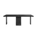 Front Facing View of The Marbella Coffee Table With Black Pietra Ceramic Surface