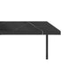 Close Up View of The Marbella Coffee Table With Black Pietra Ceramic Surface