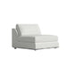 Angled Side View of The Milo 1-seater Armless in Trento Eggshell Fabric and Color