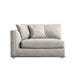 Front Facing View of The Milo 1 Seater Left Arm in Haze Fabric and Color