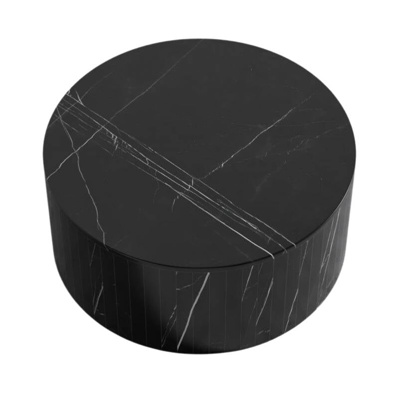 Top View of The Nova Coffee Table With Black Marble Surface