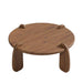 Top View of The Orb Coffee Table With Arcadia Wood Finish