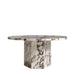 Side View of one of The Romulus Nesting Coffee Tables in Viola Marble