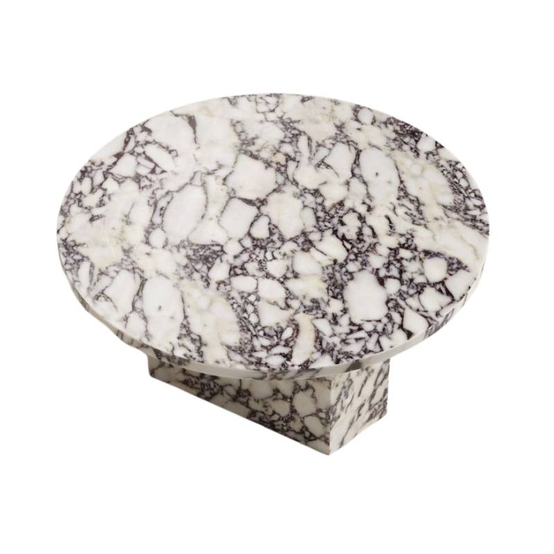 Top View of The Romulus Nesting Coffee Table in Viola Marble