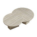 Top View of The Romulus Nesting Coffee Table in White Travertine