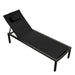 Angled Overhead View Of The Spencer Outdoor Lounger in Black