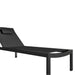 Close Up View Of The Spencer Outdoor Lounger in Black