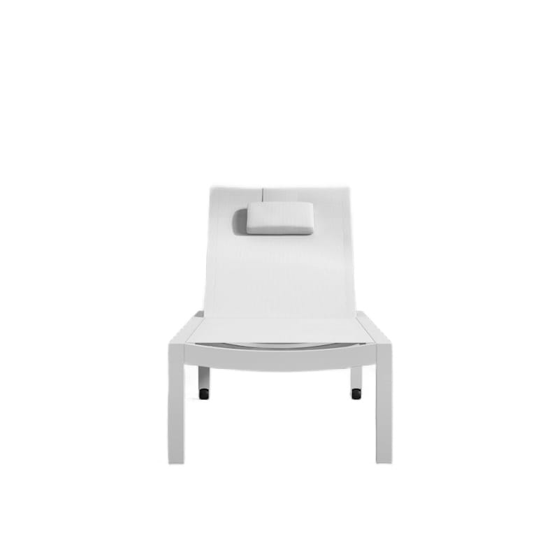 Front Facing View Of The Spencer Outdoor Lounger in White