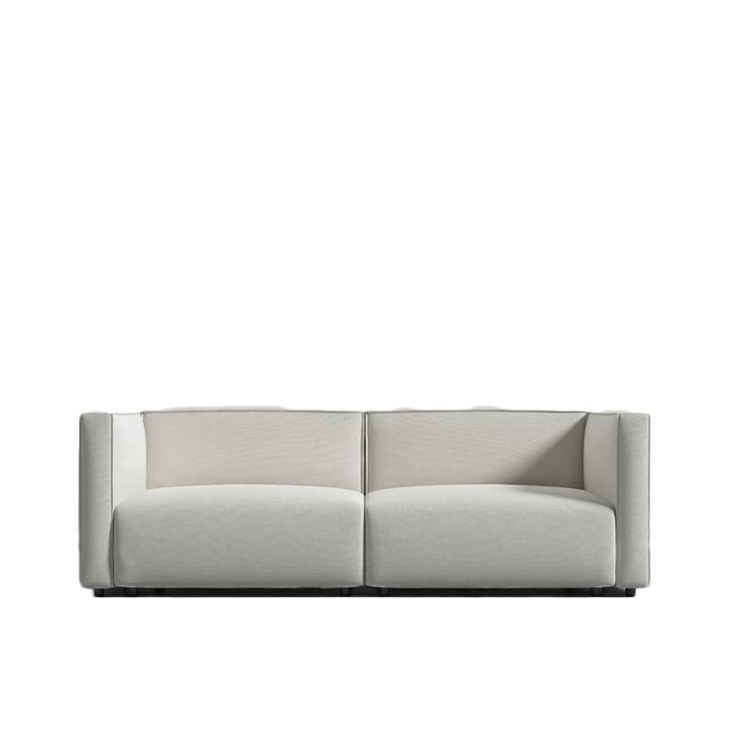 Front Facing View of The Arya Modular Loveseat in Alesund Fabric and Color