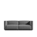 Front Facing View of The Arya Modular Loveseat in Fin Fabric and Color