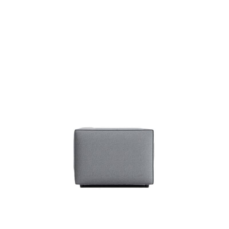 Side Facing View of The Arya Modular Loveseat in Porpoise Fabric and Color