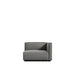 Front Facing View of The Arya Right Arm Modular Sectional Piece in Strato Fabric