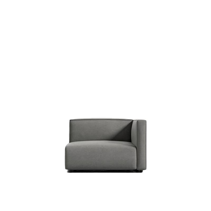Front Facing View of The Arya Right Arm Modular Sectional Piece in Strato Fabric