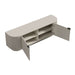 The Athena Media Console Alabaster Matte Lacquer With Doors Open
