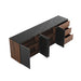Top View of The Augustus Sideboard Black Marble Surface With All Doors and Drawers Open