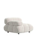 Angled Side View of The Belia Left Arm Modular Sectional Piece With Pearl Fabric