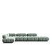 Front Facing View of The Belia Modular Sectional in Moonstone Fabric and Color