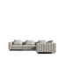 Front Facing View of The Berlin L Sectional in Trento Taupe Fabric and Color