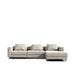 Front View of The Berlin Sectional Sofa in Latte Color and Fabric
