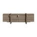 Front View of The Cassia Entryway Console Grey Oak Color