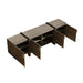 The Cassia Entryway Console Grey Oak Color with Doors Open
