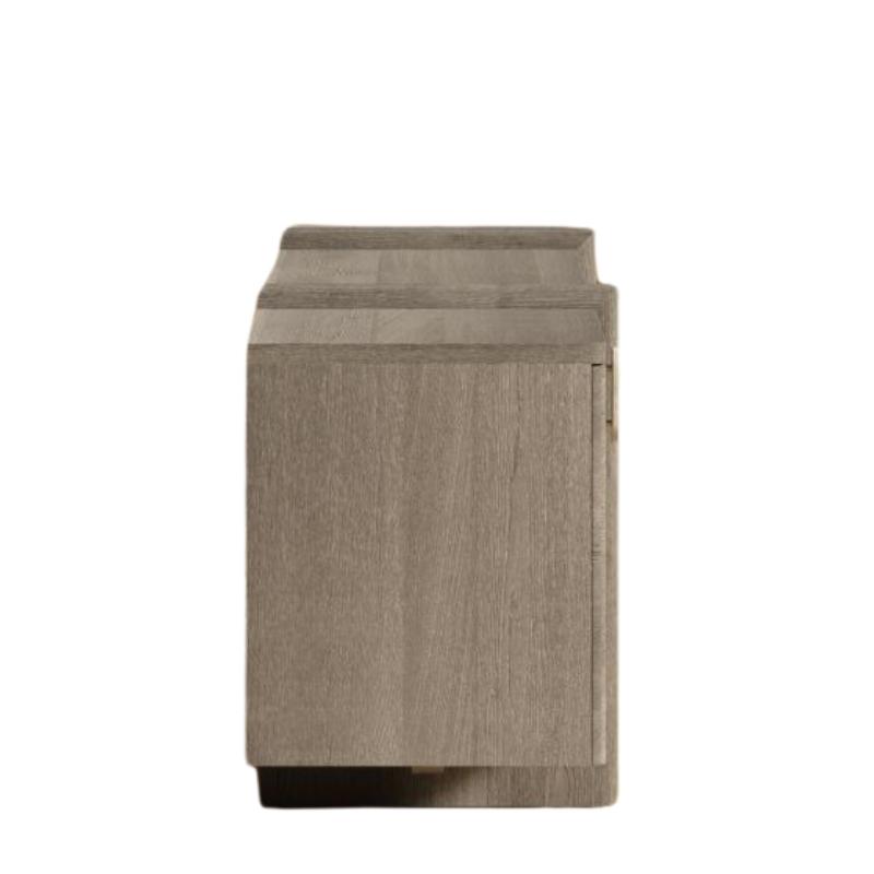 Side View of The Cassia Entryway Console Grey Oak Color