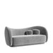 Angled Side View of The Diane Sofa in Glacier Grey Fabric and Color