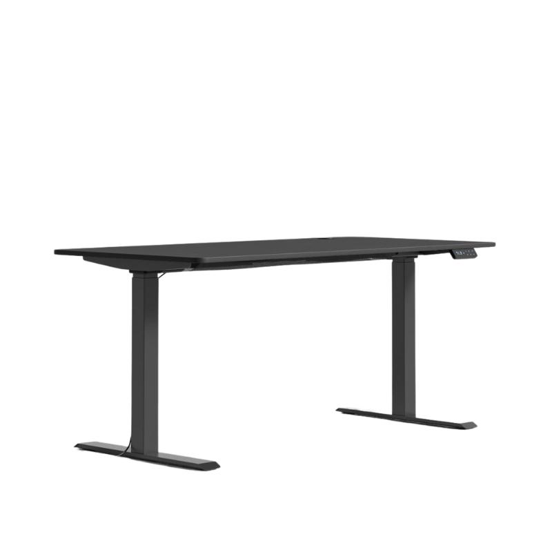 Angled Side View of The Eryk/Athena E-Standing Desk in Black