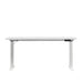 Front Facing View of The Eryk/Athena E-Standing Desk in White in a Lowered Position