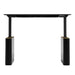 Front Facing View of The Eryk Standing Desk in Black With Desk Lifted