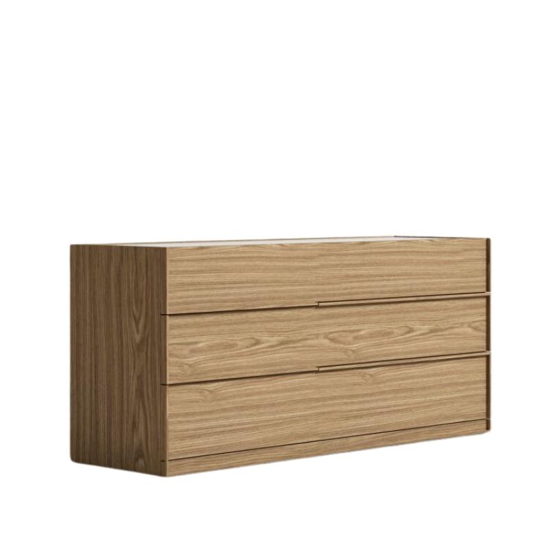 Angled Side View of The Hunter Wide Dresser in an Ash Veneer Finish