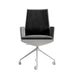 Front Facing View of The Julian Office Chair in Black Fabric