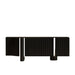 Front Facing View of The Magnus Entryway Console With Black Oak Veneer Finish