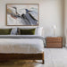 Right Close Up View of The Mikkel Bed With Alesund Fabric in a Small Bedroom