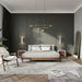 Front Facing View of The Mikkel Bed With Alesund Fabric in a Large Bedroom
