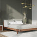 Angled View of The Mikkel Bed With Alesund Fabric in a Large Bedroom