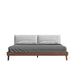 Front Facing View of The Mikkel Bed With Opal Fabric