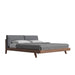 Angled Side View of The Mikkel Bed With Stockholm Fabric