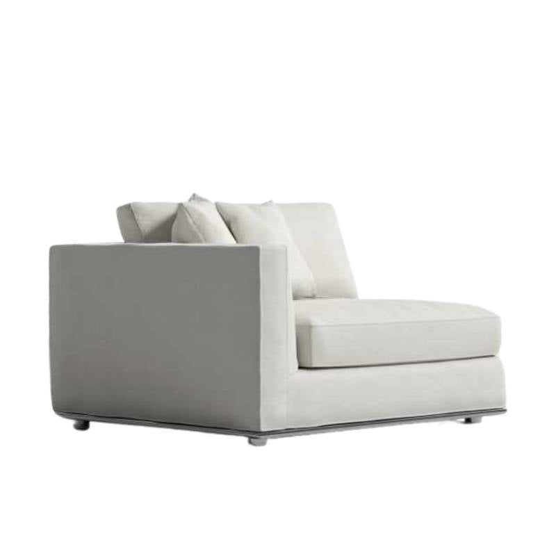 Angled  View of The Milo 1 Seater Left Arm in Alesund Fabric and Color