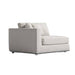 Angled Side View of The Milo 1 Seater Left Arm in Pearl Fabric and Color