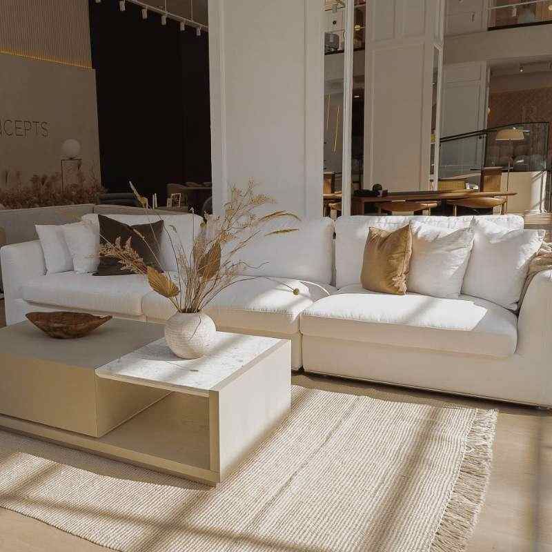 Front Facing View of The Milo Sofa in a Living Room