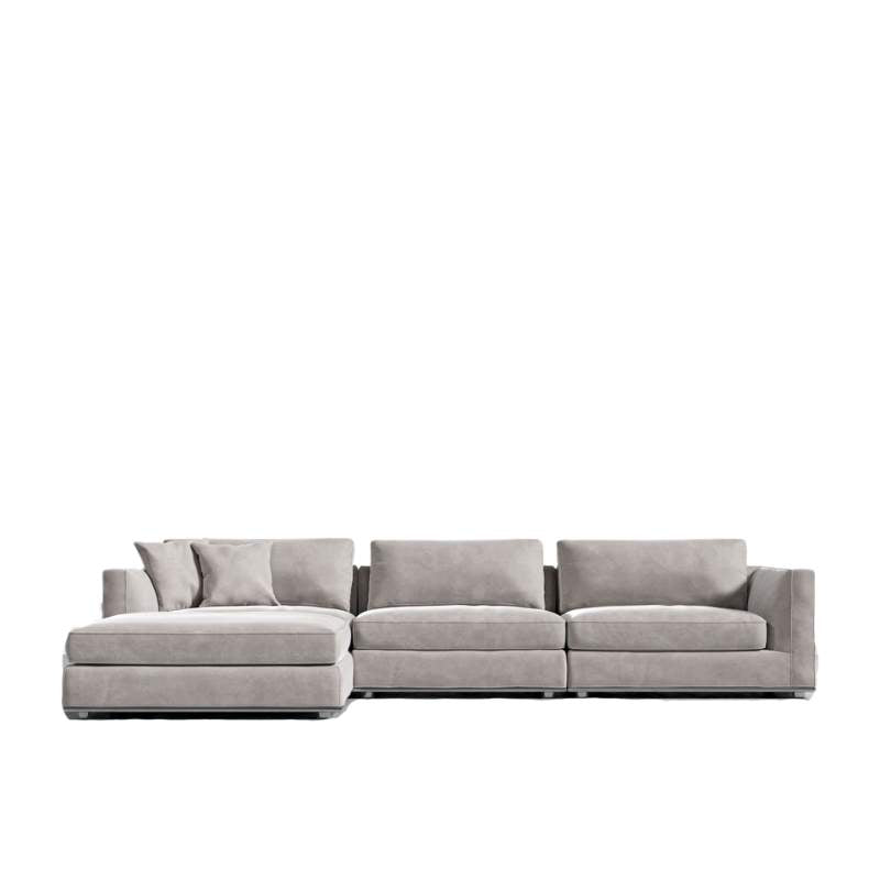 Front Facing View of The Milo Modular Sectional in Chiffon Fabric and Color