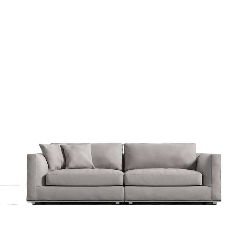 Front Facing View of The Milo Sofa in Chiffon Fabric and Color